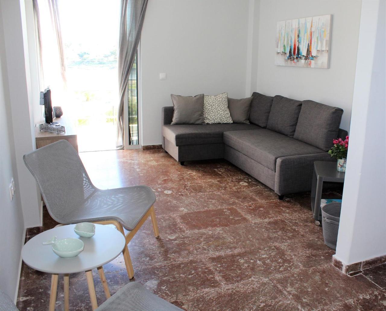 Apartments Mare Blu By The Sea. Porto Rafti Bagian luar foto